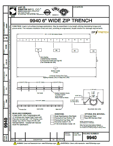 Zip-Trench Polypropylene Trench Drains 6, 12 - Light & Heavy Duty Grates  - Jay R. Smith Mfg. Co.