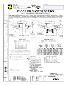 Jay R. Smith Mfg. Co A05NB Floor Drain Strainer,Round,5In Dia