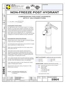 5965 Compression-Type Non-Freeze Hydrant, 3/4-1 Connections - Jay R. Smith  Mfg. Co.