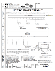 Zip-Trench Polypropylene Trench Drains 6, 12 - Light & Heavy Duty Grates  - Jay R. Smith Mfg. Co.